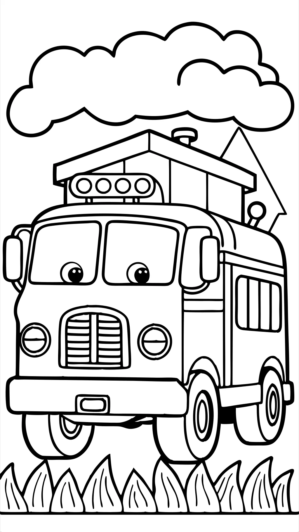 fire trucks coloring pages